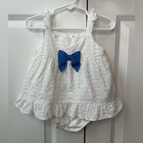 Jamie and Jack White Eyelet Dress Romper (Size 12-18 Months) - Picture 1 of 5